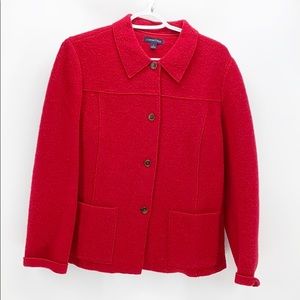 Land’s End wool sweater light weight jacket wool